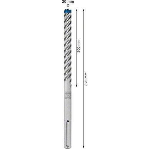  EXPERT SDS max-8X Hammerbohrer Bosch EXPERT SDS-max-8X Hammerbohrer, 20 x 200 x 320 mm, für Bohrhämmer 12370862