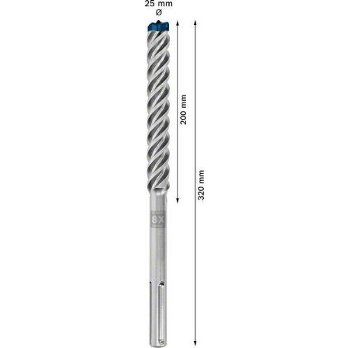  EXPERT SDS max-8X Hammerbohrer Bosch EXPERT SDS-max-8X Hammerbohrer, 25 x 200 x 320 mm, für Bohrhämmer 12370844