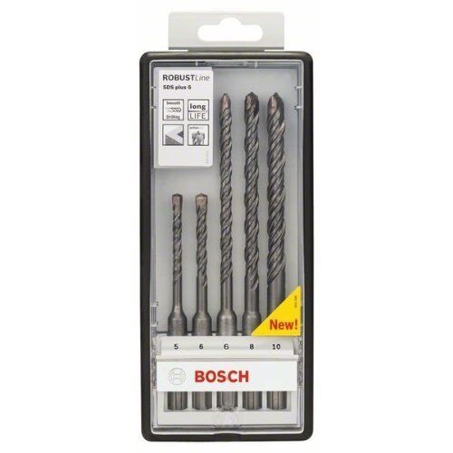  SDS plus-5 Hammerbohrer-Sets, Robust Line Bosch 5-tlg. SDS-plus-5 Hammerbohrer-Set, Robust Line, 5–10 mm, für Bohrhämmer 12371430