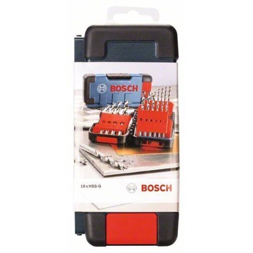  HSS-G DIN 338 Metallbohrer-Sets Bosch 18-tlg. Metallbohrer-Set, Toughbox, HSS-G, DIN 338, 135°, 1–10 mm, für Bohrmaschinen 12372092