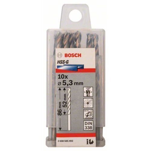  HSS-G DIN 338 Metallbohrer Bosch Metallbohrer HSS-G, DIN 338, für Bohrmaschinen 12371504
