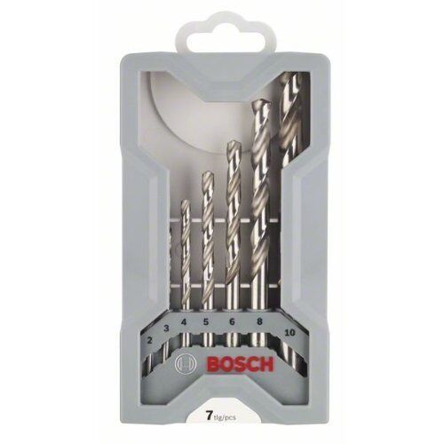  HSS-G DIN 338 Metallbohrer-Sets Bosch 7-tlg. Metallbohrer-Set Mini-X-Line HSS-G, 135°, 2–10 mm, für Bohrmaschinen 12372087