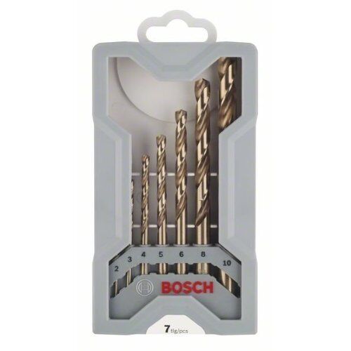  HSS-Co Metallbohrer-Sets DIN338 Bosch 7-tlg. Metallbohrer-Set Mini-X-Line HSS-Co, 135°, 2–10 mm, für Bohrmaschinen 12372097