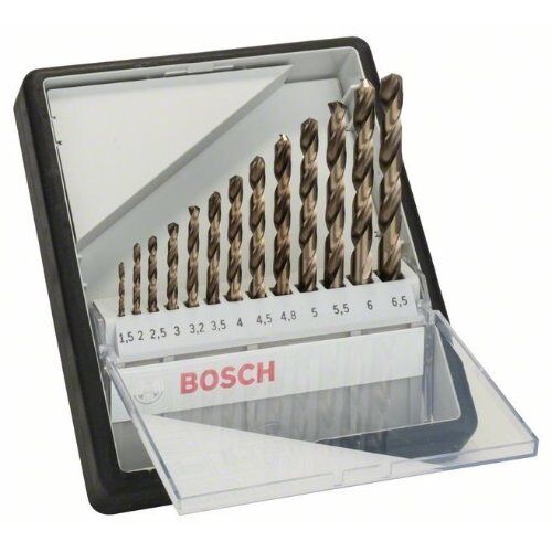  HSS-Co Metallbohrer-Sets DIN338 Bosch 13-tlg. Metallbohrer-Set, Robust Line, HSS-Co, 1,5–6,5 mm, für Bohrmaschinen 12372096