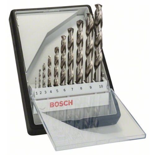  HSS-G DIN338 Metallbohrer-Sets Robust Line Bosch 10-tlg. Metallbohrer-Set, Robust Line, HSS-G, 135°, 1–10 mm, für Bohrmaschinen 12372093