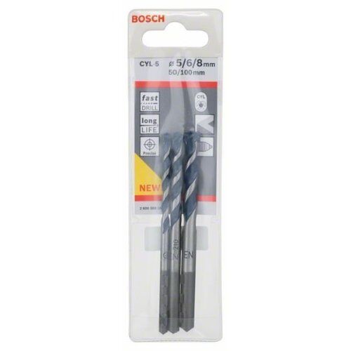  CYL-5 Concrete Bohrer-Sets Bosch 3-tlg. CYL-5 Betonbohrer-Set, 5/6/8 mm, für Dreh- und Schlagbohrer 12371439