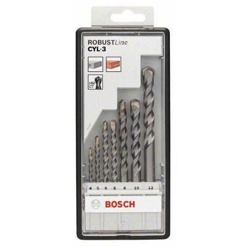  CYL-3 Concrete Bohrer-Sets, Robust Line Bosch 7-tlg. CYL-3 Betonbohrer-Set, Robust Line, 4–12 mm, für Dreh- und Schlagbohrer 12371440