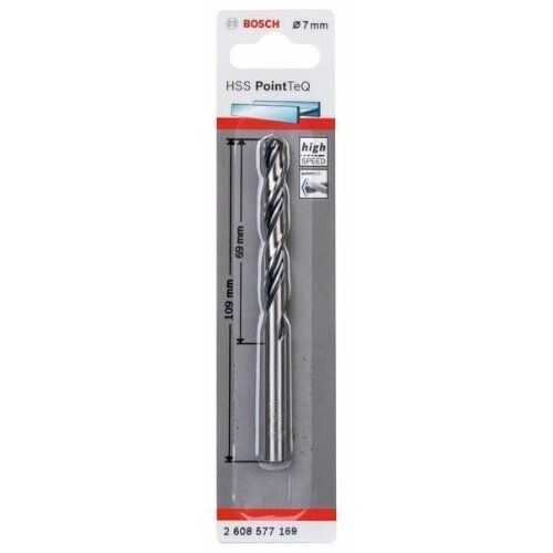 HSS PointTeQ Spiralbohrer mit zylindrischem Schaft Bosch HSS-Spiralbohrer PointTeQ 7,0 mm, für Bohrmaschinen 12371767