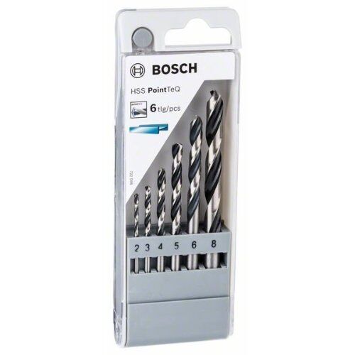  HSS PointTeQ Spiralbohrer-Sets mit Sechskantschaft Bosch HSS-Spiralbohrer-Set PointTeQ, 6-tlg., 2–8 mm, für Bohrmaschinen 12372108