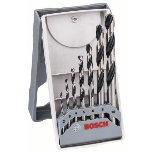  HSS PointTeQ Spiralbohrer-Sets mit Sechskantschaft Bosch HSS-Spiralbohrer-Set, PointTeQ, 7-tlg., Mini-X-Line, 2–8 mm, für Bohrmaschinen 12372110