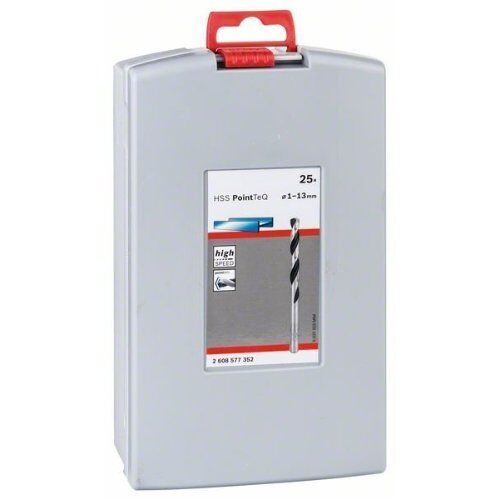  HSS PointTeQ Spiralbohrer-Sets mit Sechskantschaft Bosch HSS-Spiralbohrer PointTeQ, 25-tlg., ProBox, 1–13 mm, für Bohrmaschinen 12372104