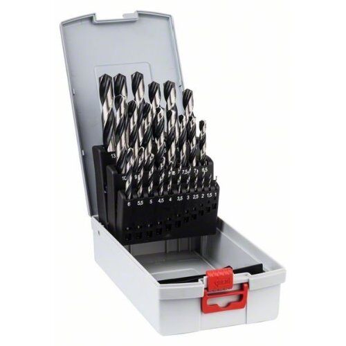  HSS PointTeQ Spiralbohrer-Sets mit Sechskantschaft Bosch HSS-Spiralbohrer PointTeQ, 25-tlg., ProBox, 1–13 mm, für Bohrmaschinen 12372104