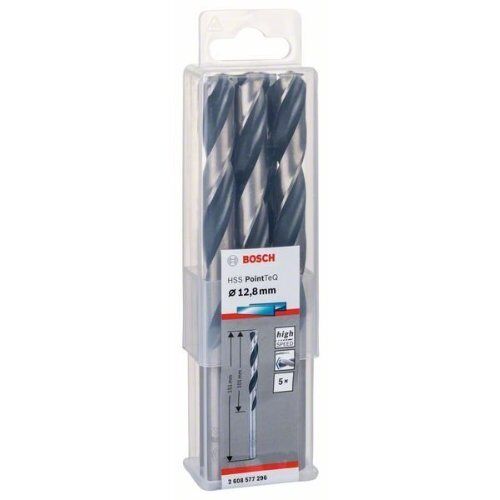  HSS PointTeQ Spiralbohrer mit zylindrischem Schaft Bosch HSS-Spiralbohrer PointTeQ 12,8 mm, für Bohrmaschinen 12371801