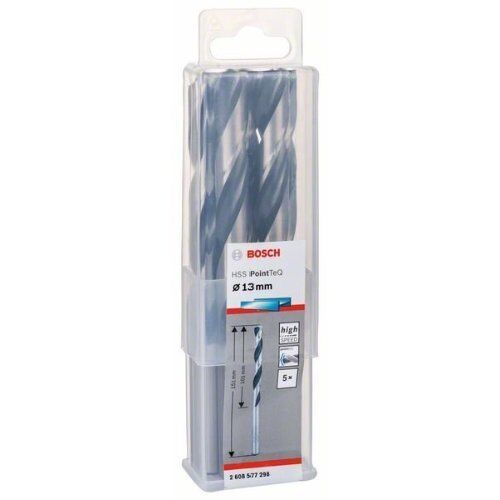  HSS PointTeQ Spiralbohrer mit zylindrischem Schaft Bosch HSS-Spiralbohrer PointTeQ 13,0 mm, für Bohrmaschinen 12371771