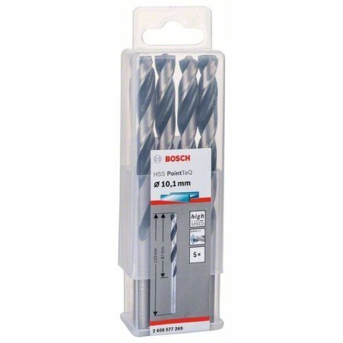  HSS PointTeQ Spiralbohrer mit zylindrischem Schaft Bosch HSS-Spiralbohrer PointTeQ 10,1 mm, für Bohrmaschinen 12371805