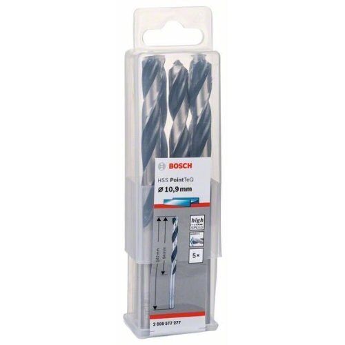  HSS PointTeQ Spiralbohrer mit zylindrischem Schaft Bosch HSS-Spiralbohrer PointTeQ 10,9 mm, für Bohrmaschinen 12371765