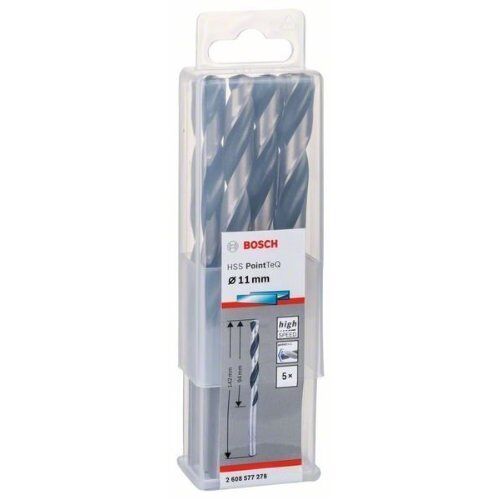  HSS PointTeQ Spiralbohrer mit zylindrischem Schaft Bosch HSS-Spiralbohrer PointTeQ 11,0 mm, für Bohrmaschinen 12371772