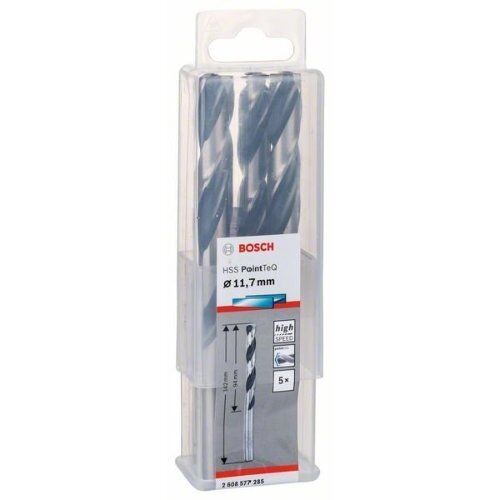  HSS PointTeQ Spiralbohrer mit zylindrischem Schaft Bosch HSS-Spiralbohrer PointTeQ 11,7 mm, für Bohrmaschinen 12371849