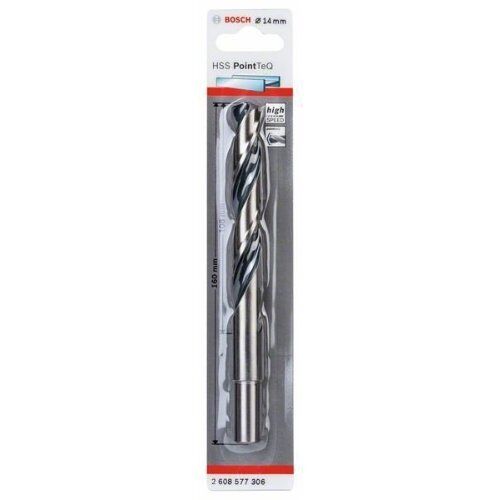  HSS PointTeQ Spiralbohrer mit verringertem zylindrischem Schaft Bosch HSS-Spiralbohrer PointTeQ 14,0 mm (reduzierter Schaft), für Bohrmaschinen 12371890