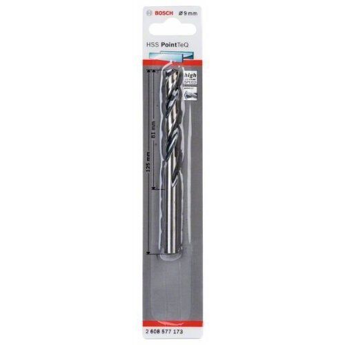  HSS PointTeQ Spiralbohrer mit zylindrischem Schaft Bosch HSS-Spiralbohrer PointTeQ 9,0 mm, für Bohrmaschinen 12371847