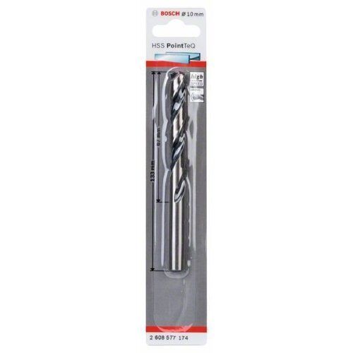  HSS PointTeQ Spiralbohrer mit zylindrischem Schaft Bosch HSS-Spiralbohrer PointTeQ 10,0 mm, für Bohrmaschinen 12371778