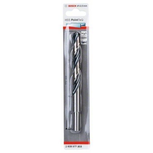  HSS PointTeQ Spiralbohrer mit verringertem zylindrischem Schaft Bosch HSS-Spiralbohrer PointTeQ 12,5 mm (reduzierter Schaft), für Bohrmaschinen 12371882
