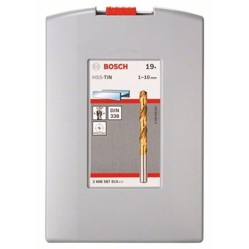  HSS-TiN Metallbohrer-Sets Bosch 19-tlg. ProBox Metallbohrer-Set HSS-TiN (Titanbeschichtung), 1–10 mm, für Bohrmaschinen 12372118
