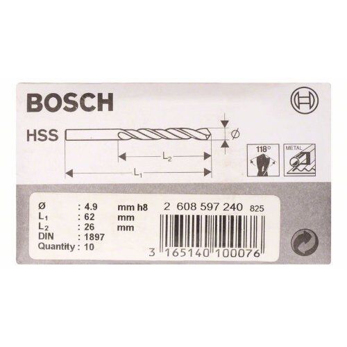 HSS-R-Kurzbohrer Bosch Karosseriebohrer HSS-R, DIN 1897, für Bohrmaschinen 12372025