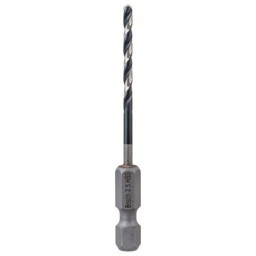  HSS Impact Control Spiralbohrer mit Sechskantschaft Bosch HSS Spiralbohrer mit Sechskantschaft 2,5 mm, für Dreh- und Schlagbohrer 12371943