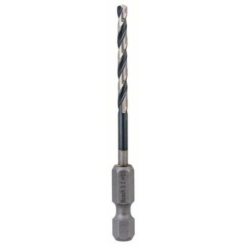  HSS Impact Control Spiralbohrer mit Sechskantschaft Bosch HSS Spiralbohrer mit Sechskantschaft 3,2 mm, für Dreh- und Schlagbohrer 12371945