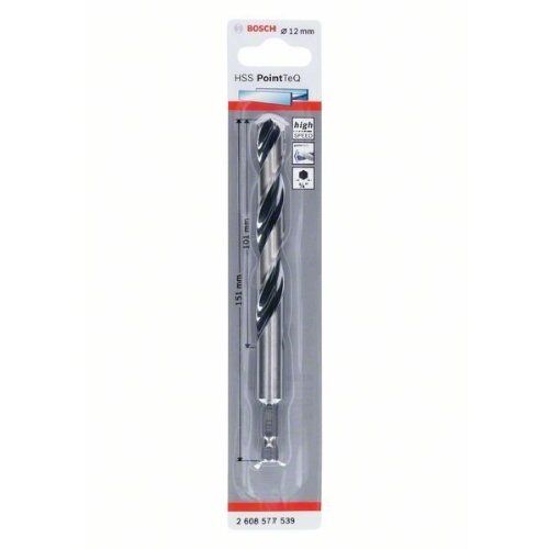  HSS PointTeQ Spiralbohrer mit Sechskantschaft Bosch HSS PointTeQ Sechskantbohrer 12,0 mm, für Dreh- und Schlagbohrer 12371928