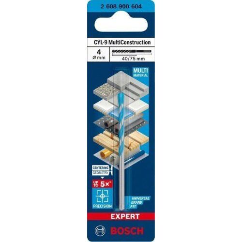  EXPERT CYL-9 MultiConstruction Bohrer Bosch EXPERT CYL-9 MultiConstruction Bohrer, 4 x 45 x 75 mm, für Dreh- und Schlagbohrer 12372127