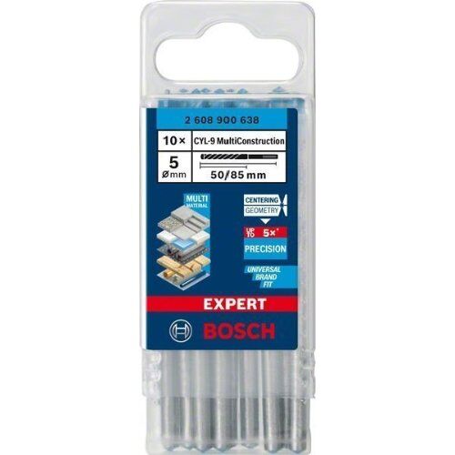  EXPERT CYL-9 MultiConstruction Bohrer Bosch EXPERT CYL-9 MultiConstruction Bohrer 5 x 50 x 85 mm, 10‑teilig, für Dreh- und Schlagbohrer 12372141