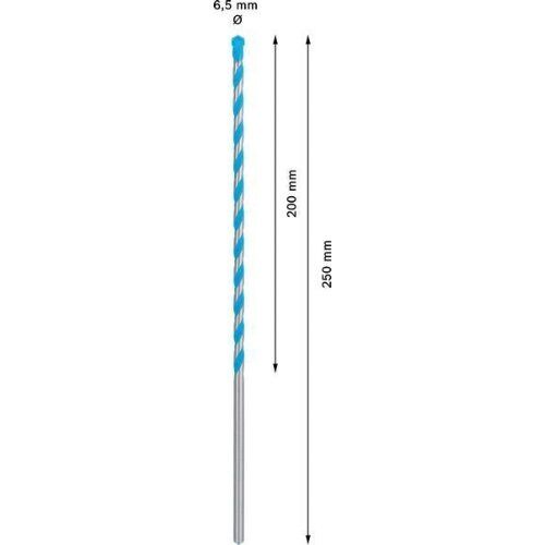  EXPERT CYL-9 MultiConstruction Bohrer Bosch EXPERT CYL-9 MultiConstruction Bohrer, 6,5 x 200 x 250 mm, für Dreh- und Schlagbohrer 12372161