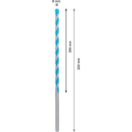  EXPERT CYL-9 MultiConstruction Bohrer Bosch EXPERT CYL-9 MultiConstruction Bohrer, 8 x 200 x 250 mm, für Dreh- und Schlagbohrer 12372159