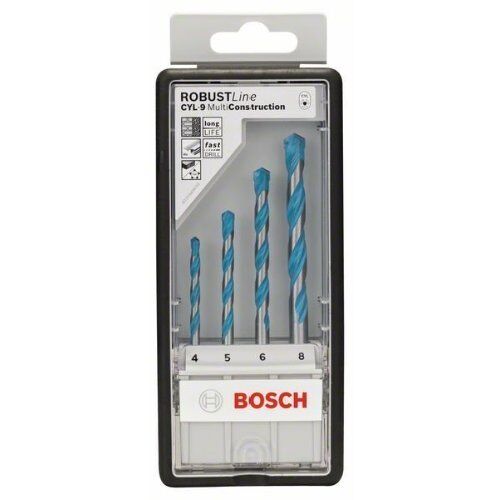  CYL-9 MultiConstruction-Bohrer-Sets Bosch 4-tlg. CYL-9 MultiConstruction Bohrer-Set, 4/5/6/8 mm, für Dreh- und Schlagbohrer 12372239