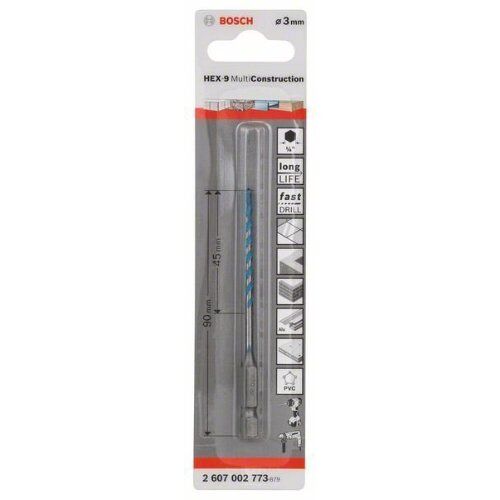  HEX-9 MultiConstruction-Bohrer Bosch Mehrzweckbohrer HEX-9 Multi Construction, für Dreh- und Schlagbohrer 12372184