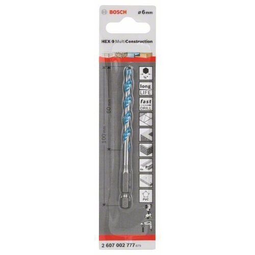  HEX-9 MultiConstruction-Bohrer Bosch Mehrzweckbohrer HEX-9 Multi Construction, für Dreh- und Schlagbohrer 12372183
