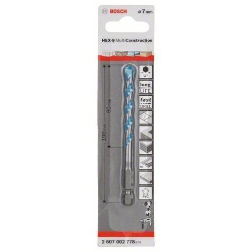  HEX-9 MultiConstruction-Bohrer Bosch Mehrzweckbohrer HEX-9 Multi Construction, für Dreh- und Schlagbohrer 12372188