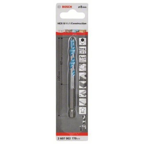  HEX-9 MultiConstruction-Bohrer Bosch Mehrzweckbohrer HEX-9 Multi Construction, für Dreh- und Schlagbohrer 12372182