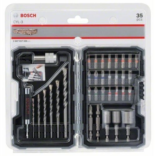  Extra Hard Sets mit Betonbohrern und Schrauberbits, 35-teilig Bosch 35-tlg. Set mit Bohrern und Schrauberbits, CYL-3, Extra Hard, PH, PZ, SL, H, T, für Bohrmaschinen 12372247