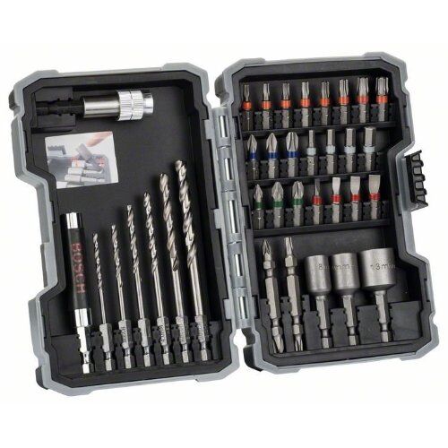 Bohrer-Sets Extra Hard Metal Sets mit HSS-Spiralbohrern und Schrauberbits, 35-teilig Bosch 35-tlg. Set mit Bohrern und Schrauberbits, HSS-G, Extra Hard, PH, PZ, SL, H, T, für Bohrmaschinen 12372248