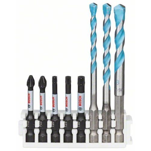  Bohrer-Sets HEX-9 MultiConstruction und Impact Power Bit Mixed Sets Bosch Hex-9 MultiConstruction, 5/6/8 mm; Impact Power-Bit, 50 mm PH2, PZ2, T20, T25, T30, für Schlagschrauber 12372249