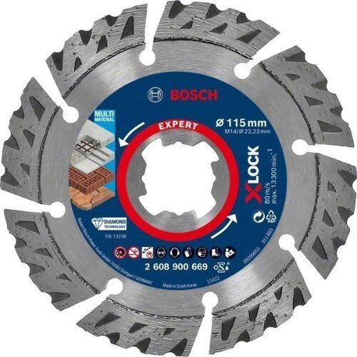  EXPERT MultiMaterial X-LOCK Diamanttrennscheiben Bosch EXPERT MultiMaterial X-LOCK Diamanttrennscheiben, 115 x 22,23 x 2,4 x 12 mm, für kleine Winkelschleifer 12369868