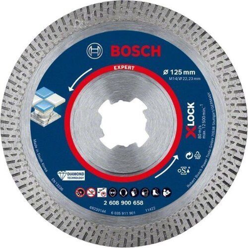  EXPERT HardCeramic X-LOCK Diamanttrennscheiben Bosch EXPERT HardCeramic X-LOCK Diamanttrennscheiben, 125 x 22.23 x 1.4 x 10 mm, für kleine Winkelschleifer 12369864