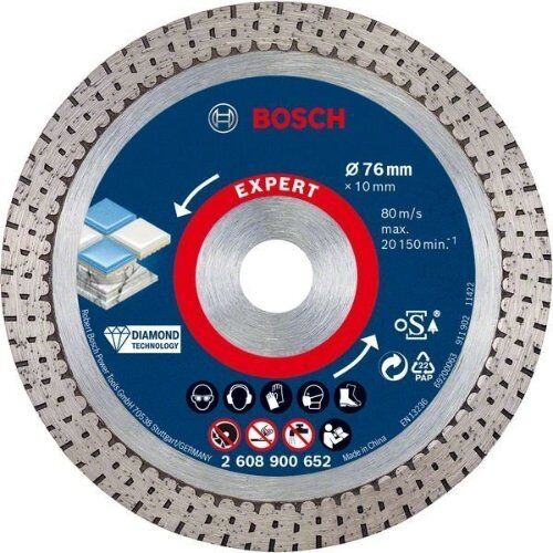  EXPERT HardCeramic 76-mm-Diamanttrennscheiben Bosch EXPERT HardCeramic 76 mm Diamanttrennscheiben 76 x 1,5 x 10 mm, für Mini-Winkelschleifer 12369860