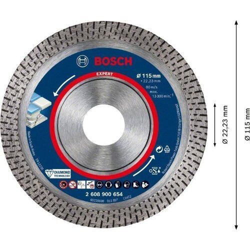  EXPERT HardCeramic Diamanttrennscheiben Bosch EXPERT HardCeramic Diamanttrennscheiben, 115 x 22,23 x 1,4 x 10 mm, für kleine Winkelschleifer 12369861