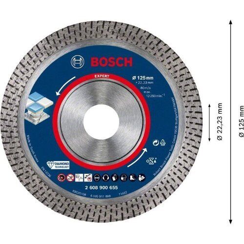  EXPERT HardCeramic Diamanttrennscheiben Bosch EXPERT HardCeramic Diamanttrennscheiben, 125 x 22,23 x 1,4 x 10 mm, für kleine Winkelschleifer 12369862