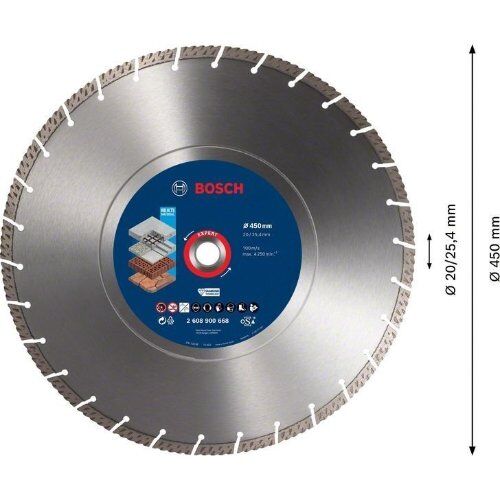 EXPERT MultiMaterial Diamanttrennscheiben Bosch EXPERT MultiMaterial Diamanttrennscheiben, 450 x 25,40 x 3,3 x 12 mm, für Tischsägen 12369854