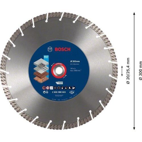  EXPERT MultiMaterial Diamanttrennscheiben Bosch EXPERT MultiMaterial Diamanttrennscheiben, 300 x 20/25,40 x 3 x 15 mm, für Tischsägen 12369850